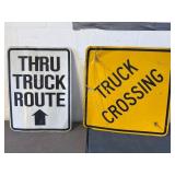 Vintage Metal Truck Route Signs