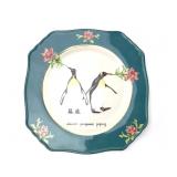 Signed Lou Rota Anthropologie Penguins Plate