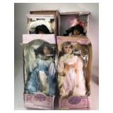 Four Porcelain Dolls 20 Inches Tall