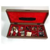 Wooden Jewelry Box With Watches And Accessories