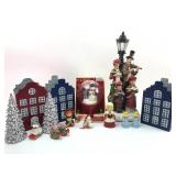 Christmas Decorations With Carolers And Snow Globe