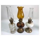 Three Vintage Oil Lamps