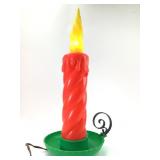 Vtg Christmas Candle Light Up Blow Mold