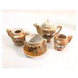 Hand-Painted Miniature Japanese Tea Set