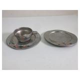 Vintage Mini Aluminum Childï¿½s Play Dishes