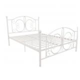 Full Bombay White Metal Bed Frame