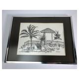 Indian Ink Drawing By Artist Dated 1975