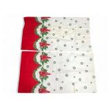 Vtg Handsewn Christmas Pillowcase Set