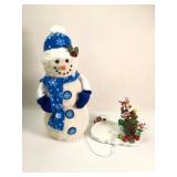 Snowman 15ï¿½ Decoration And Yankee Candle Holder