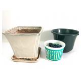Planters And Glass Marbles