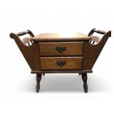 Wooden Magazine Rack With Drawers