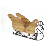 Wood And Metal Decorative Sleigh