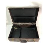 Vintage Brown Leather Briefcase With Compartments