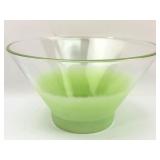 West Virginia Glass Blendo Green Salad Bowl