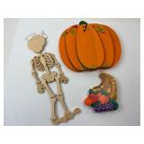 Wooden Halloween And Fall Wall Art Set