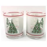 2 Waechtersbach Lowball Christmas Tree Glasses