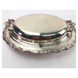 Silverplate Oval Covered Serving Dish