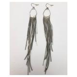 Sterling?? Long Fringe Drop Earrings