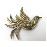 Vtg Flying Bird Of Paradise Pin 3 Wide