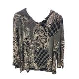 Brittany Black Womenï¿½s 2X Top