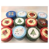 12 Christmas-Themed Metal Tins