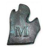Concrete Painted Michigan Mitten Garden Stone