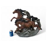 Horse Figurine With Wave Sculpture