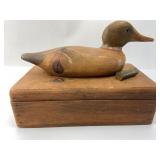 Handmade Wooden Duck Decoy Box