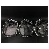 Crystal Clear Santa Claus Plates Set Of 3