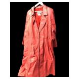 Leather Beez Red Leather Coat 2X
