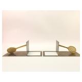 Made In Italy Brass & Steel Tennis Bookends