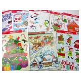 Holiday Time Christmas Window Clings Lot