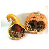 Carved Pumpkin & Gourd Lighted Displays