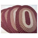 4 Used Braided Rugs 28ï¿½ï¿½ X 14ï¿½ï¿½ Oval Design