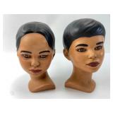 Hand-Painted Ceramic Busts