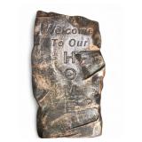 Concrete Painted Welcome To Our Home Statue