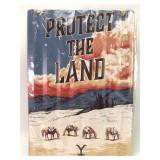 Yellowstone Protect The Land Tin Sign