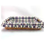 Longaberger Basket With Fabric Liner 19.5 X 14