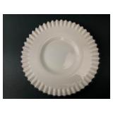 Fenton Milk Glass Plate With Ruffled Edge