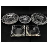 Crystal & Glass Ashtray Lot