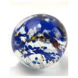 Hand Blown Art Glass Paperweight 3.5 Tall