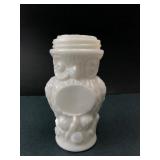 Milk Glass Hen & Owl Containers