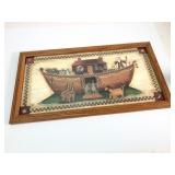 Noahï¿½s Ark Wooden Framed Wall Art 21.5 x 11.5ï¿½