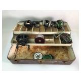 Vintage Fishing Reel Lot With Case