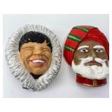 Bossons Chalkware Wall Plaques ï¿½ Pair