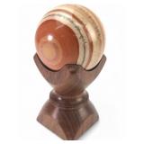 Red Jasper Stone Sphere With Wood Stand