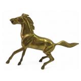 Vtg Brass Galloping Thoroughbred Statue
