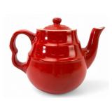 Vtg Universal Cambridge Red Teapot With Lid