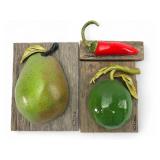 Carol Cline Lime, Pear & Red Pepper Art
