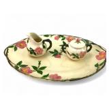 Franciscan Desert Rose Platter Creamer Sugar Bowl